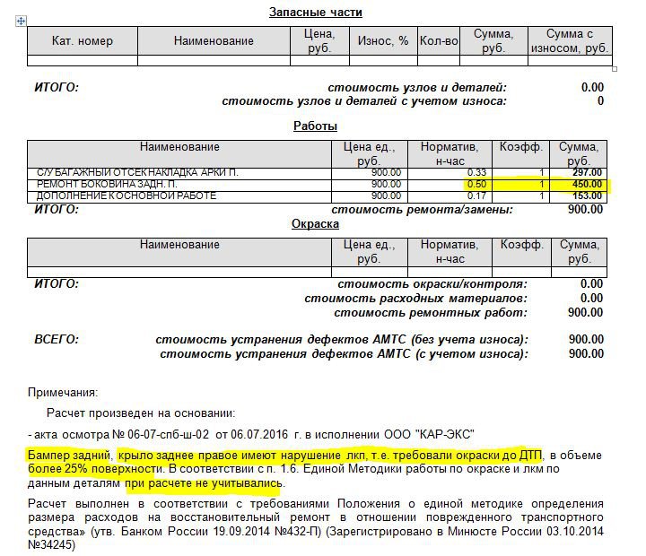 Выплата 900. Калькуляция ресо гарантия. Калькуляция расчета ДТП ресо. Расчетная часть экспертного заключения ресо. Пример калькуляции ресо.